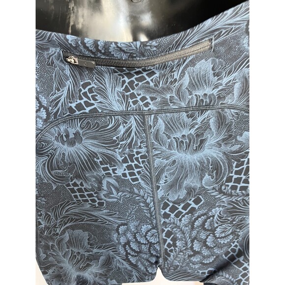 Lululemon Speed Up Crop Pant 4 Navy Blue Floral Activewear Yoga Pilates Leggings - Picture 6 of 12